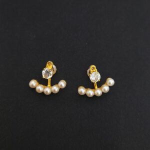 Pearl Fan Radiance Stud Earring