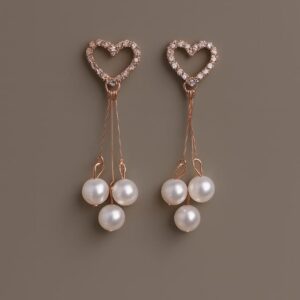 Pearl Heart Earring