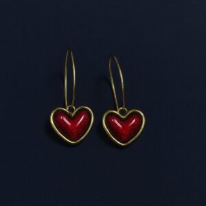 Glass Heart Earring