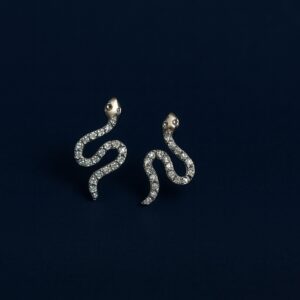 White Lies Snake Earring