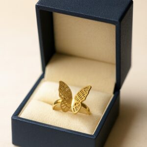 Gold Butterfly Napkin Rings