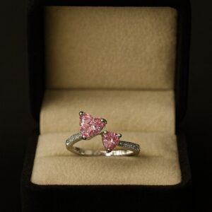 Pink Heart Diamond Ring