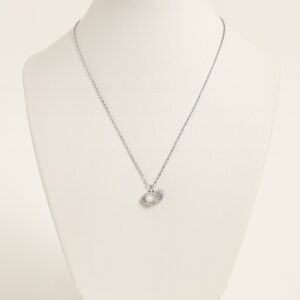 American Diamond Stone Cute Silver Necklace
