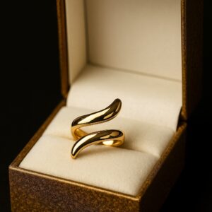 Gold Open Fluted Rings