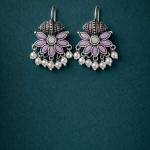 Wave silver Jhumka